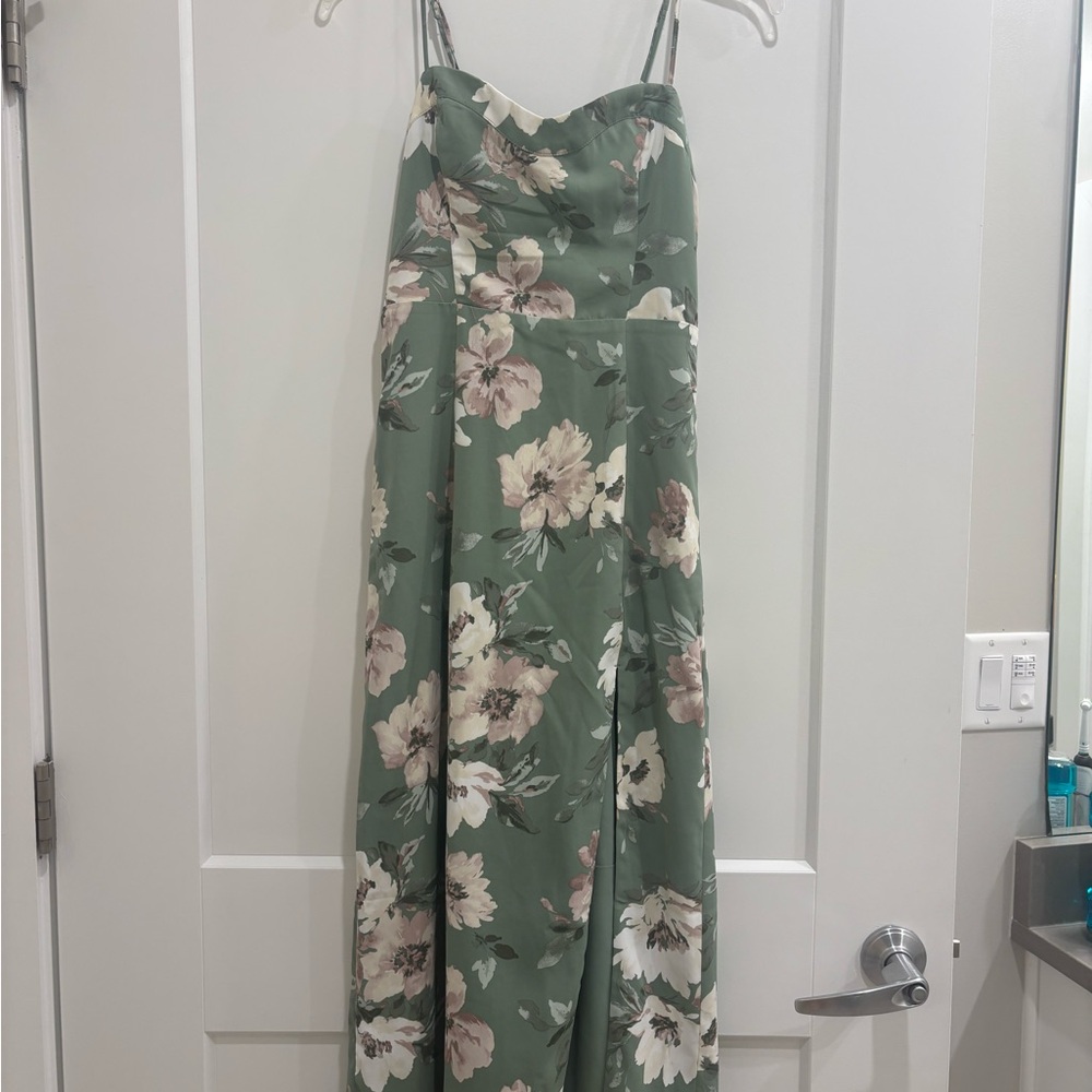 Abercrombie Floral Green Maxi Dress